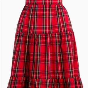 J Crew factory Christmas plaid skirt NWT